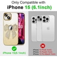 thumbnail image 2 of Case for iPhone 15 Case Glitter Bling Crystal Bow Design Full Camera Lens Protector Anti-Scratch Bumper Shockproof Cover Women Girls Soft TPU Case for iPhone 15 Gold KDL, 2 of 14