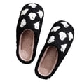 thumbnail image 6 of GrmtClth Women Halloween Multiple Ghost Embroidery Slide Slippers Soft Plush Lined Non Slip Warm Indoor House Shoes For Bedroom Black 36(US/5.5), 6 of 7