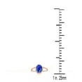 thumbnail image 4 of AoneJewelry 1.25 Carat Created Tanzanite Oval Shape Ring In 10K Solid Rose, White & Yellow Gold, 4 of 5