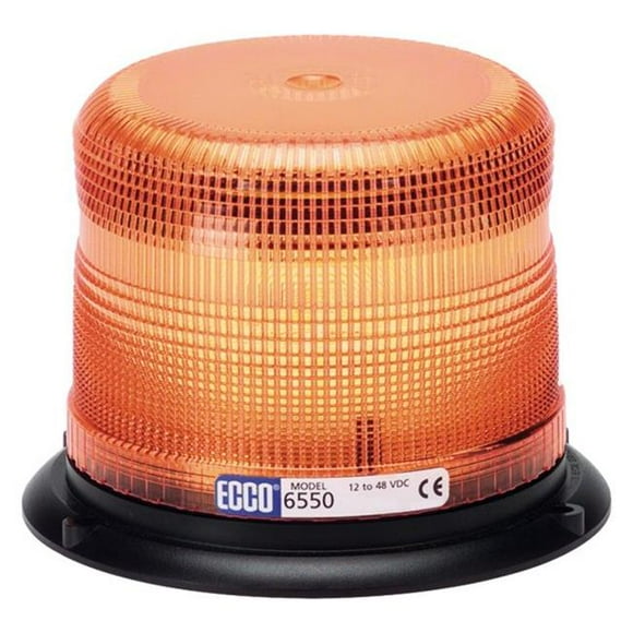 Ecco Low Profile Strobe Beacon Light with Double or Quad Flash, Amber