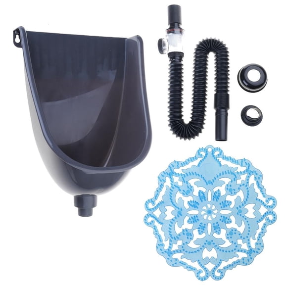 LAIQIEN Waterless Urinal Wall Mounted Small Bathroom Fixture Plastic Toliet Urinal No Flush Required for Indoor Outdoor Use