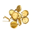 thumbnail image 3 of HOMYL 10Pcs Blank Lapel Pin Stainless Steel Crafting Brooch Bezel Tray Brooch Base Golden, 3 of 8