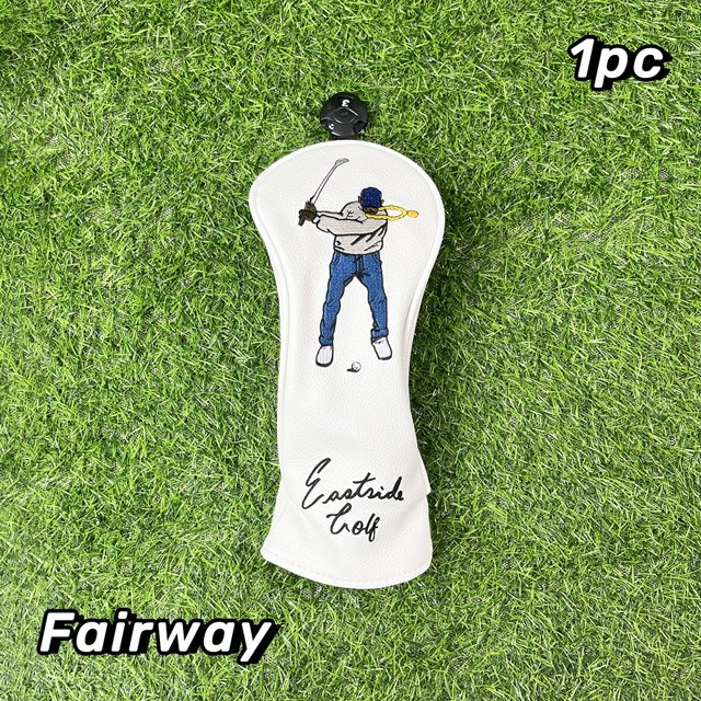 Housse de Club de Golf Housse de Tête Housse de Protection Conducteur Allée Hybrides en Bois Housse de Poussoir Nouvelle Édition Limitée Allée Blanche