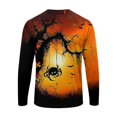 thumbnail image 5 of DORKASM Men's Halloween Shirt Long Sleeve Lightweight Funny Print Lounge Tee Crew Neck Skeleton 2026 Fashion Shirt Scary Fall Winter Ghost Graphic Shirts Orange M, 5 of 7
