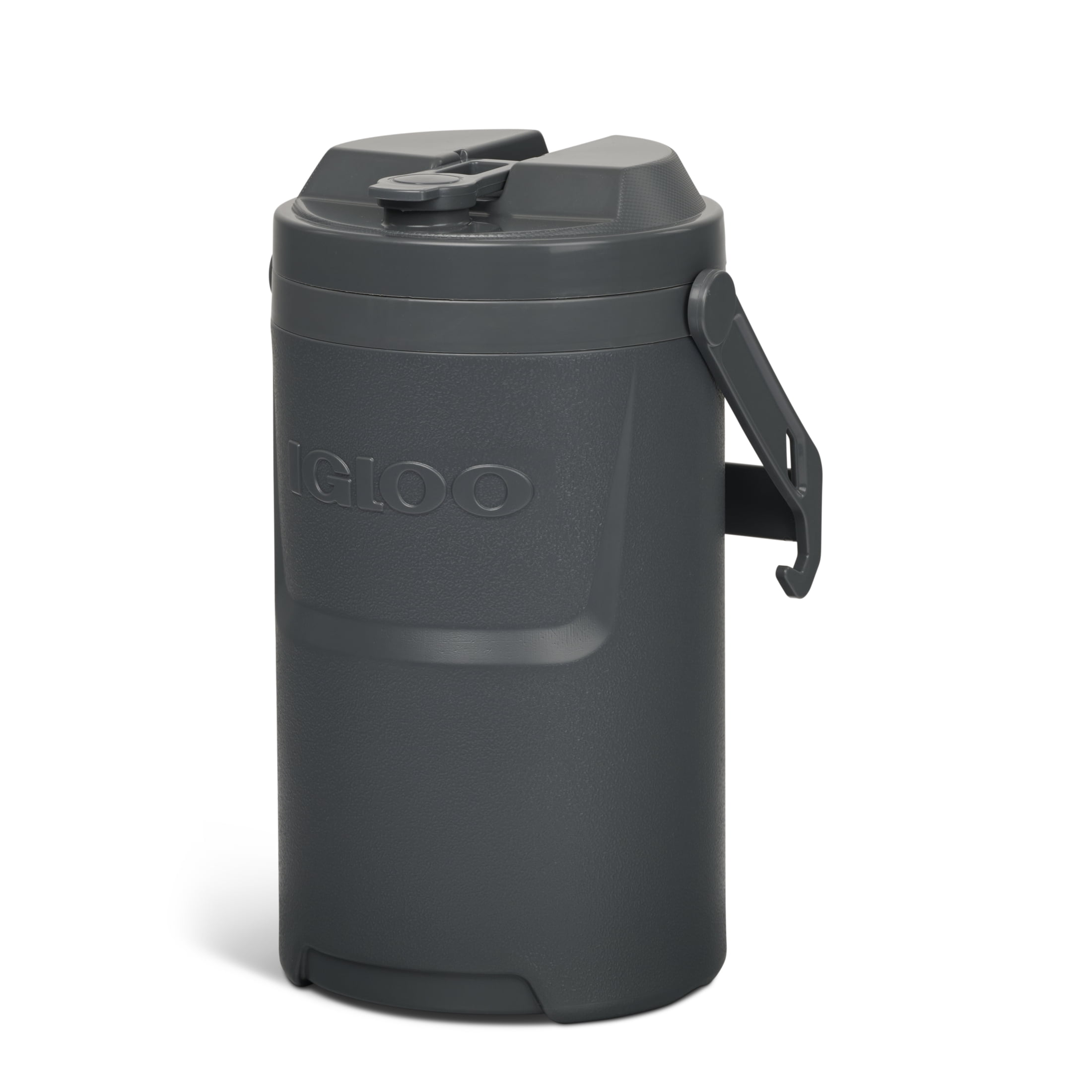 Igloo 1 Gallon Sports Plastic Beverage Jug with Hooks, Monochrome Gray