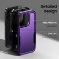thumbnail image 6 of for iPhone 16 Pro Case, [Shockproof] Military Grade Proof Protection [Dropproof] Rugged Protective Heavy Duty Phone Case Cover for iPhone 16 Pro (Purple), 6 of 14