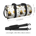 thumbnail image 2 of Balery Honey Bee Insect Bolsa de Gimnasio para Mujeres y Hombres, Bolsa de Viaje Impermeable, Bolsa de Fin de Semana con Compartimento para Zapatos y Bolsillo Húmedo, 2 of 6