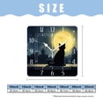 thumbnail image 2 of 16 Inch Wall Clock Battery Operated Square Clock Decorative for Office, Kitchen, Outdoor, Living Room，Cat Moon Cute Animal Multicolor, 2 of 4