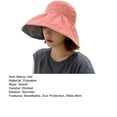 thumbnail image 7 of Eoperou Women Sun Hat Wide Brim Face Protection Plaid Lining Empty Top Two-way Wear Sunscreen Detachable Windproof Strap Adjustable Fisherman Hat Headwear, 7 of 7
