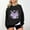 Black 1, variant on Wensltd Fall V Neck Sweatshirt for Women Funny Halloween Long Sleeve Graphic Family Party Tops