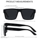 thumbnail image 5 of Gafas de Sol Cuadradas Grandes LYZOIT con Protección UV400 Negras, 5 of 6