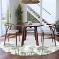 thumbnail image 3 of Round Rugs 5Ft, Watercolor Green Round Area Rug Washable Indoor Throw Carpet, Botanical Pine Tree Soft Non Slip Circle Rug for Cabinet Bathroom Home Decor Aesthetic, 3 of 8