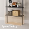 thumbnail image 5 of Springg 5-Tier Bookshelf Wall Mount Ladder Bookcase Industrial Standing Corner Bookshelf with Wood Board and Metal Frame, Modern Tall Narrow Storage Organizer for Home Office (Black, 1 piece), 5 of 7