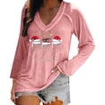 thumbnail image 2 of FDGIU Plus Size Christmas Tops for Women, Funny Xmas Tree Graphic Long Sleeve Tunic, Festive Holiday Tee, 2 of 6