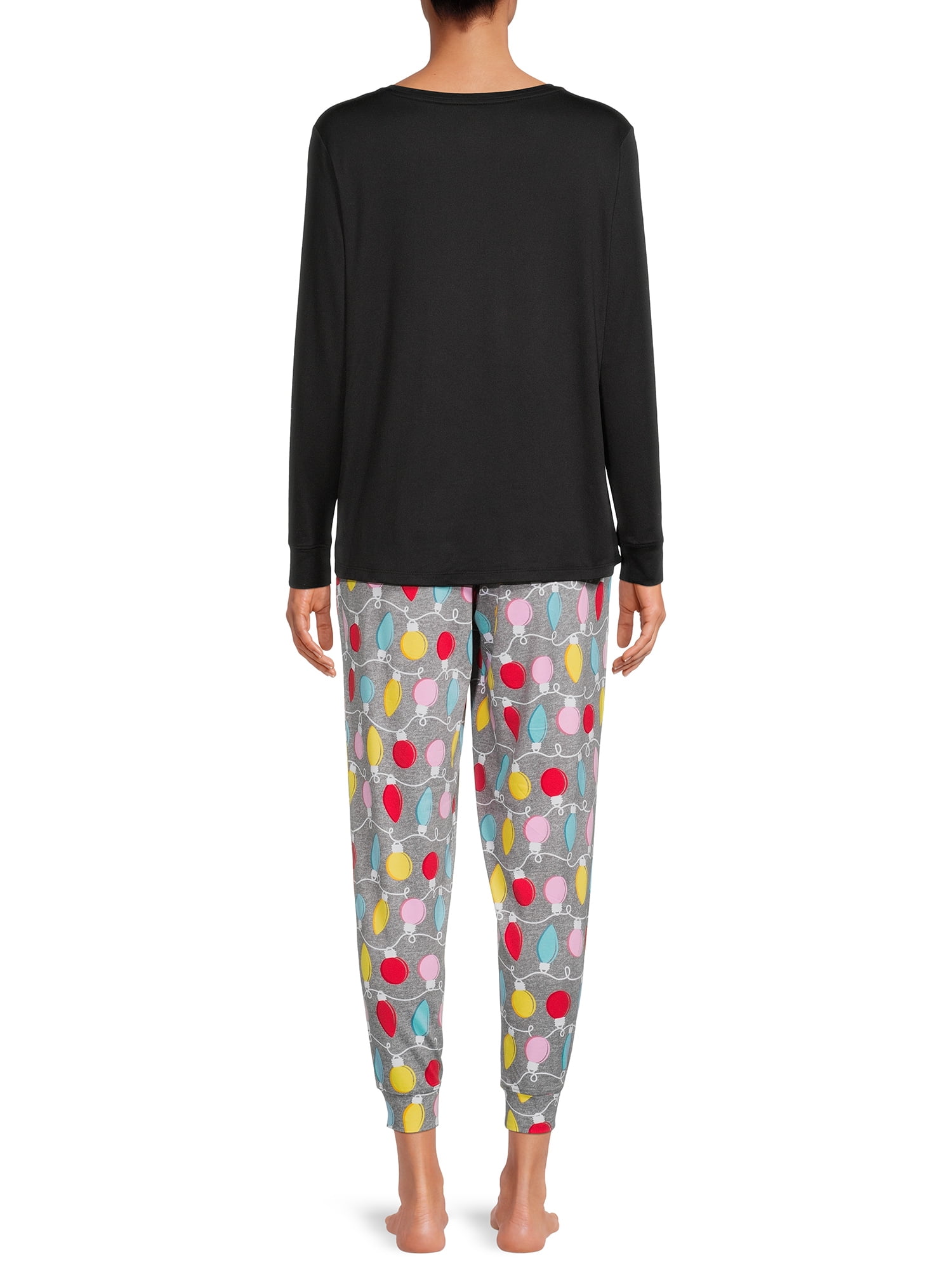 Secret Treasures Women's and Women's Plus Long Sleeve Shirt and Joggers Pajama Set, 2-Piece