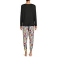 thumbnail image 3 of Secret Treasures Women's and Women's Plus Long Sleeve Shirt and Joggers Pajama Set, 2-Piece, 3 of 5