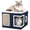 Blue, variant on Cat Beds for Indoor Cats,Large Pet Beds for Cats, Cat Cave with Cozy Condo and Scratch Pad,Foldable Cat Cube Hideaway,Blue
