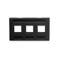 thumbnail image 1 of 3-Port Mod Furn Faceplate Black, 1 of 1