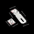 thumbnail image 3 of Padlock Hasp Stainless Steel Window Cupboard Locker Mailbox Lock Plate Hotel Office Outdoor Gate Shed Safety Latch Anti-lost 4 Inch, 3 of 9