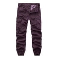 thumbnail image 4 of Blmnix Travel Pants Men Pants Fishing Pants Low Rise Baggy Cargo Bottoms Taper Red Cropped Men's Casual Pants,XXL, 4 of 5