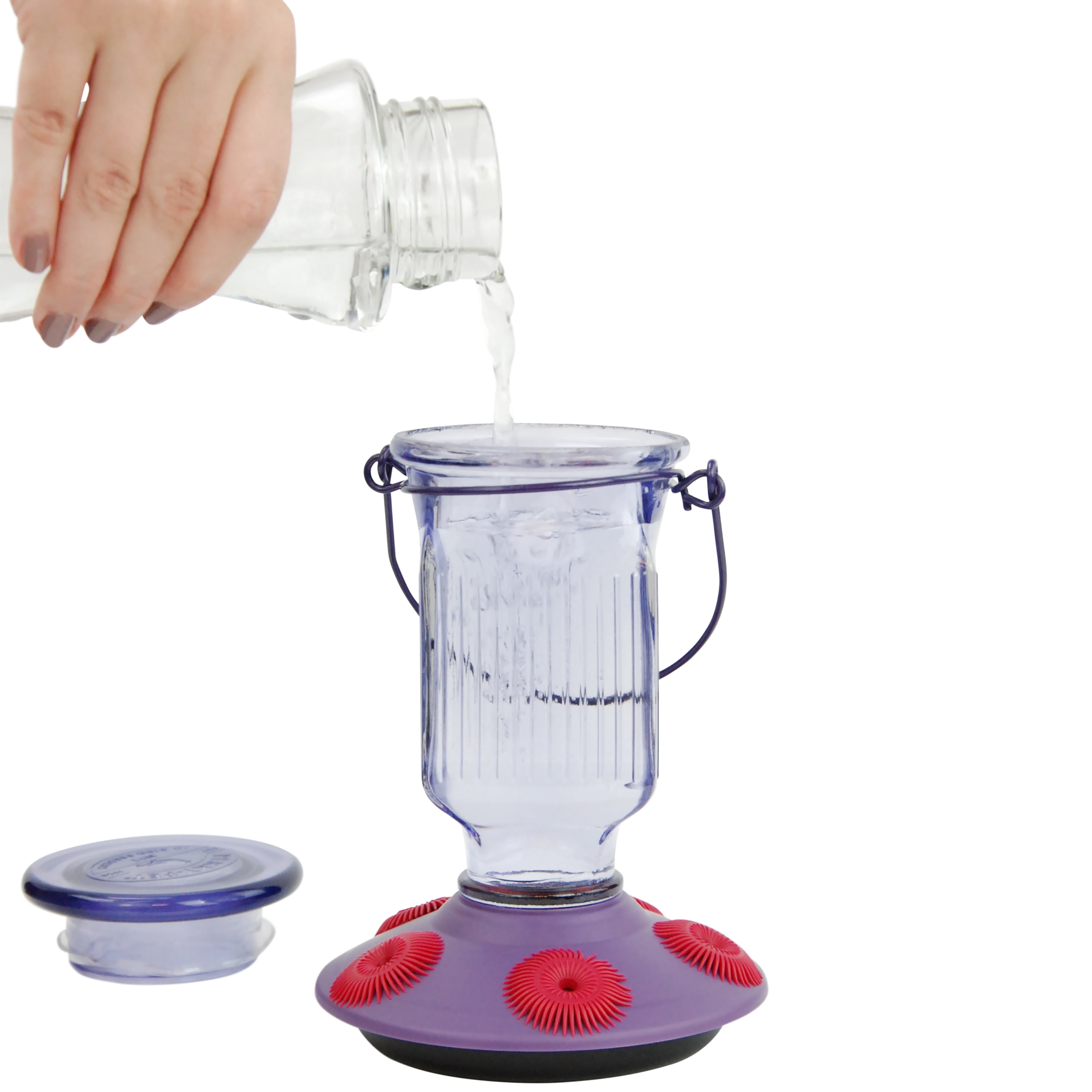 Perky-Pet Lavender Field Top-Fill Glass Hummingbird Feeder