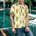 thumbnail image 6 of Uemuo Yellow Corn Print Mens Polo Shirts Baseball T-shirt Performance Short Sleeve Golf Shirt Moisture Wicking Athletic Casual Collared T-Shirt-4X-Large, 6 of 7