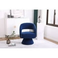 thumbnail image 2 of Swivel Barrel Chair, Accent Chair Armchair for Living Room, Comfy Round Swivel Chair, Modern 360 Degree Swivel Accent Single Sofa Chairs, for Living Room Bedroom Office Lounge, Blue, 2 of 7