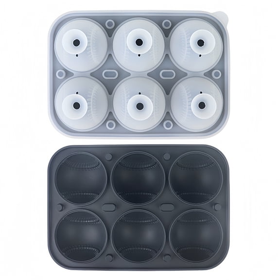 Baseball Ice Cube Molds 2.2 Inch, Large Baseball Silicone Ice Cube Tray Fun Shapes Craft Sphere Ice Molds for Cocktails, , Coffee, Cool Beverages, Ideal for Parties, Weddings, Festivals