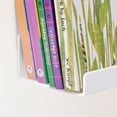 thumbnail image 2 of 4PCS Repisas Flotantes de Pared, Repisas de Acrilico, Estantes Flotantes Acrílicos de 15 Pulgadas Montados en la Pared para Dormitorio,Baño, Cocina,Libros (Blanco), 2 of 8