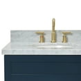 thumbnail image 6 of Ariel Hamlet 43 In. Left Offset Oval Sink Vanity With 1.5 In. Carrara White Countertop In Midnight Blue, 6 of 10