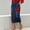 Dark Blue, variant on Denim Skirt For Women Floral Print High Waist Midi Skirts Front Button Straight Cut Bottom With Pockets For Weekend
