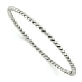 thumbnail image 1 of 925 Sterling Silver Vintage 3mm Twisted Slip On Bangle Bracelet, 1 of 6