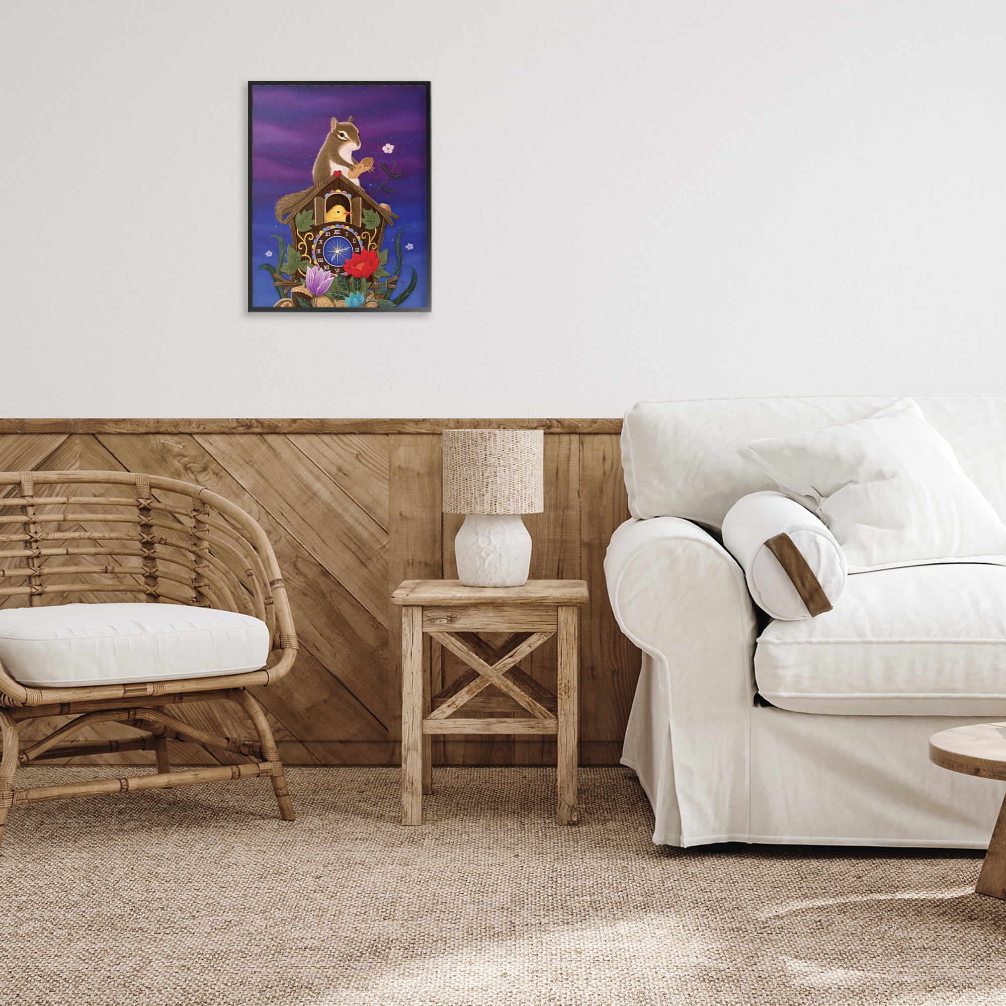 Stupell Industries Nighttime Snack Squirrel Black Framed Giclee Art, design by Gina Matarazzo