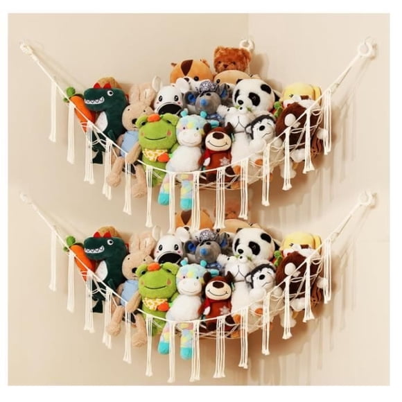 2 Unités Hamac de Rangement pour Jouets, Hamac de Rangement pour Peluches, Organisateur Suspendu pour