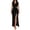 Black, variant on Cocktail Dresses for Women Wedding Guest Summer V-Neck Sleeveless Pleated Maxi Dress High Waist Split Party Bodycon Dresses Navy L