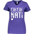 thumbnail image 3 of Inktastic Cincinnati, Ohio Distressed Font Women's V-Neck T-Shirt, 3 of 5