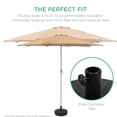 thumbnail image 4 of Fillable Umbrella Base Stand Round Sunburst Plastic Patio Umbrella Base Stand, Pole Holder for Outdoor, Lawn w/ 55lbs Weight Capacity, Adjustment Knob, 4 of 5