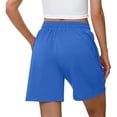thumbnail image 4 of Yubnlvae High Waist Tie Shorts - Women's Summer Casual Drawstring Shorts with Pockets, Comfortable Loose Fit Bermuda Length (A | L), 4 of 6