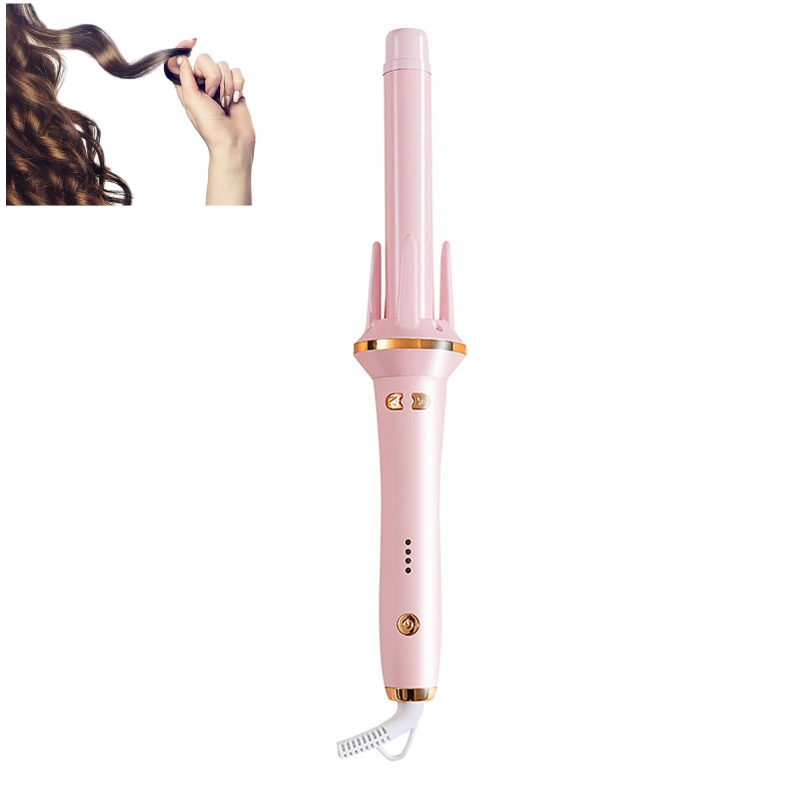 Straight & Curler Automatic Rotating Curling Device for Quick Hair Styling with Big Curls and Fast Heating Technology