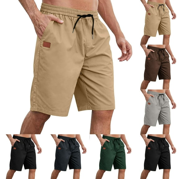 ZZwxWA Men's Shorts Summer Sports Plus Size Workwear Shorts Male Holiday Beach Elastic Trousers Cozy Style Drawstring Clothing Breathable Quick-Dry Short Pants Casual Printed Pants Trousers