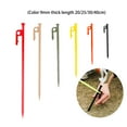thumbnail image 3 of 4 Pcs Lengthen Steel Tent Stakes Heavy Duty Beach Tent Peg Canopies Stakes Outdoor Ground Stakes Camping Anchors Peg, 3 of 9