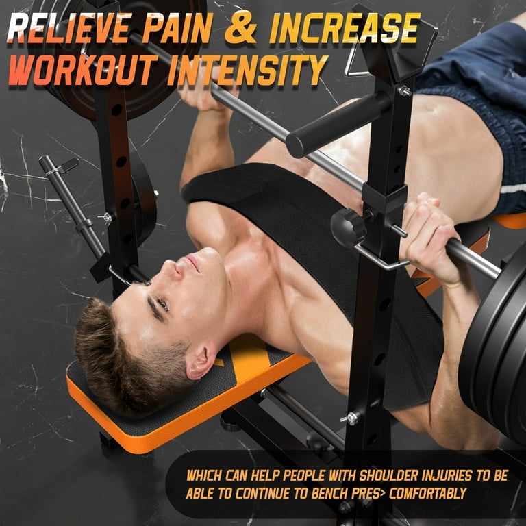 Tcisa Weight Bench, 6-in-1 Adjustable Bench Press Set with