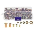 thumbnail image 3 of 100 Pcs M5 M8 Écrous Moletés en Acier au Carbone Plaqué Zinc Rivets Plats Filetés Insert Rivets A1862, 3 of 9