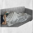 thumbnail image 6 of Hipster Soft Flannel Fleece Blanket, Girlfriends with Conjoined Ponytails Hugging Friendship Coloring Book Style Design, Cozy Plush for Indoor and Outdoor Use, 50" x 70", Black White, by Ambesonne, 6 of 6