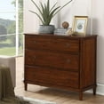 thumbnail image 2 of Comfort Pointe Commode en Bois Finition Brune à 3 Tiroirs, 2 of 10