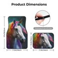thumbnail image 5 of Honeii Colorful Haired White Horse Print Car Foot Mat Four-Piece Set - Front & Rear Universal Car Floor Mats for SUVs, Trucks, Sedans, 5 of 7