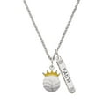 thumbnail image 1 of Delight Jewelry Silvertone Volleyball - Crown Silvertone Believe Faith Prayer Hope Bar Charm Necklace, 23", 1 of 4