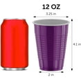 thumbnail image 6 of DecorRack Party Cups 12 fl oz Reusable Disposable Cups (Purple, 120), 6 of 6
