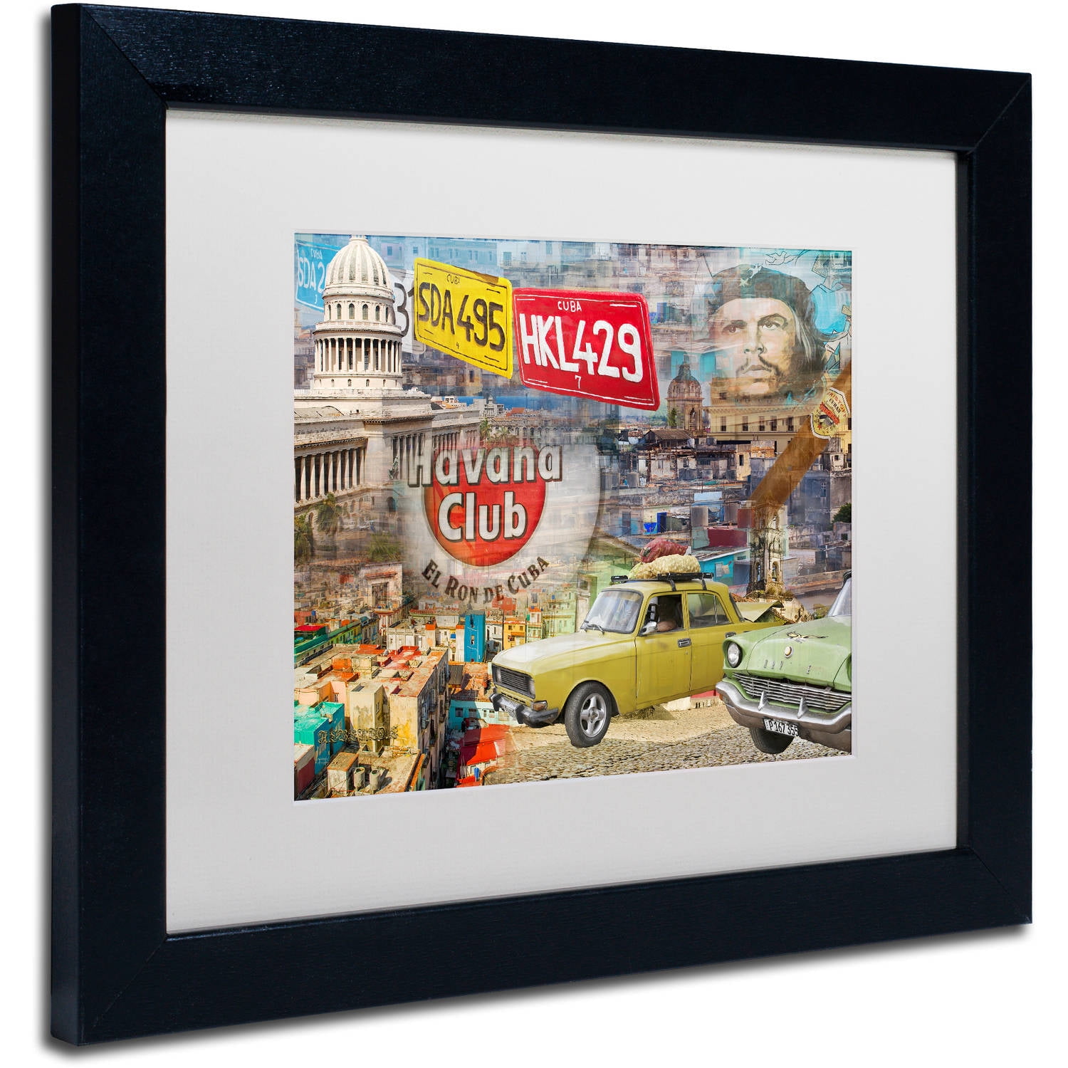 Trademark Fine Art "Capital" Canvas Art by Alberto Lopez, White Matte, Black Frame