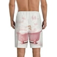 thumbnail image 3 of Kdxio Cute Bathtub Print Mens Sleep Shorts Bottoms Soft Comfy Pajama Wear Pants with Drawstring Pockets, 3 of 7